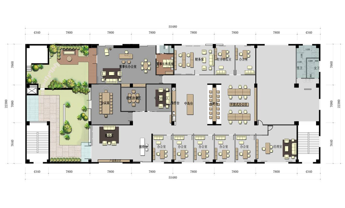 1,平面布局规划要科学合理一份好的平面设计方案是办公室