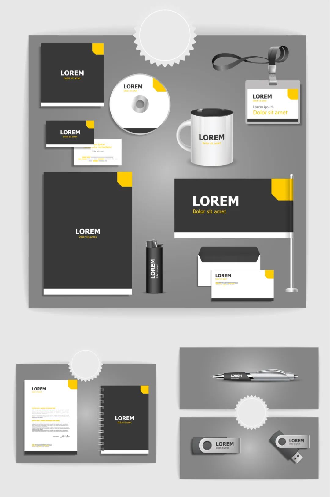 40套多样性vi矢量ai样机模板