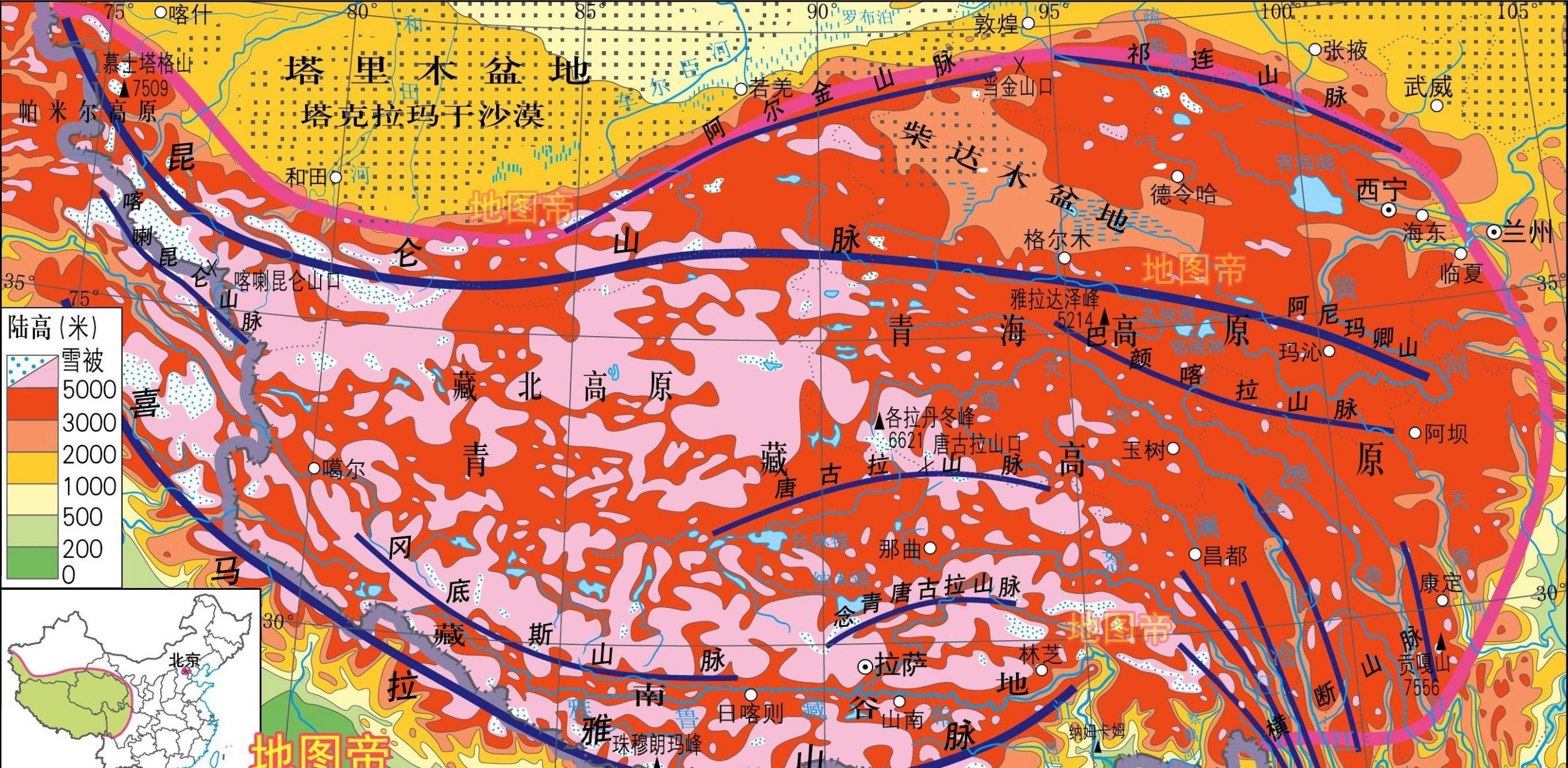 拉萨地处拉萨河的一个谷地,这里南北最宽约7千米,东西长超过30千米,是