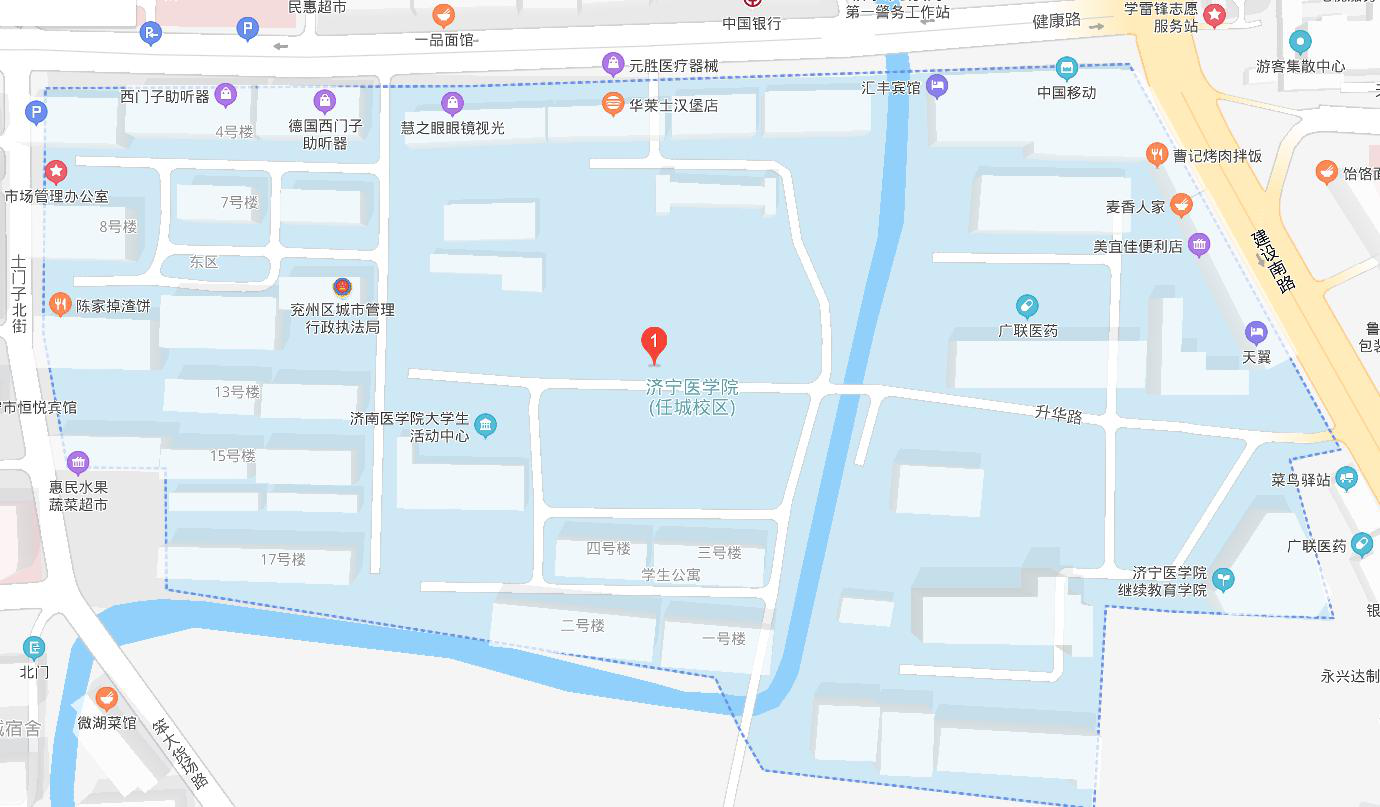 济宁医学院校园地图