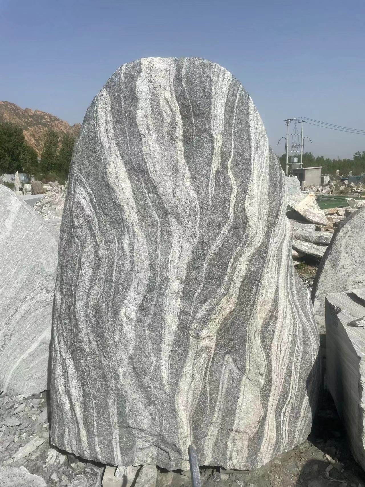 自然景观石雕塑天然雪浪石门牌石可定制刻字