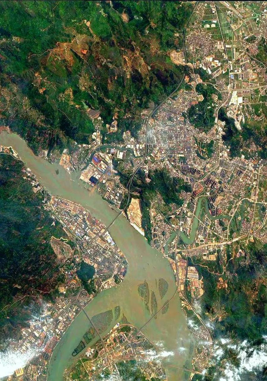 福建省福州市最近卫星影像图(4) 2023年4月拍摄的卫星影像图片,福建省