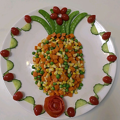 简单的蔬菜摆盘图片