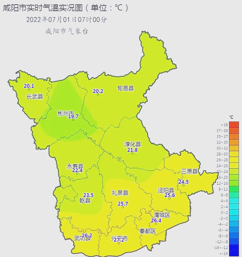 咸阳天气今日情况