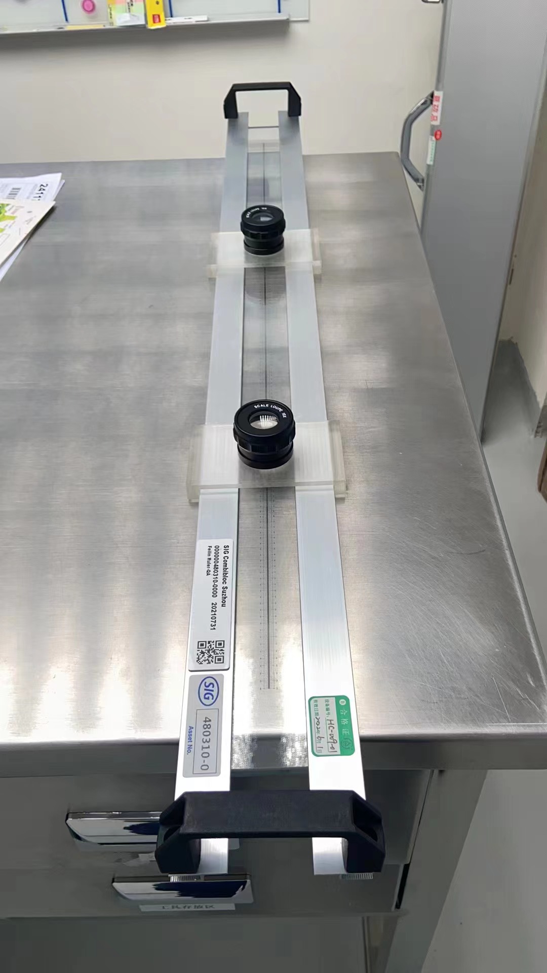 micro rules菲林尺0-1000玻璃菲林尺 铝边框刻度尺全工艺自控生产