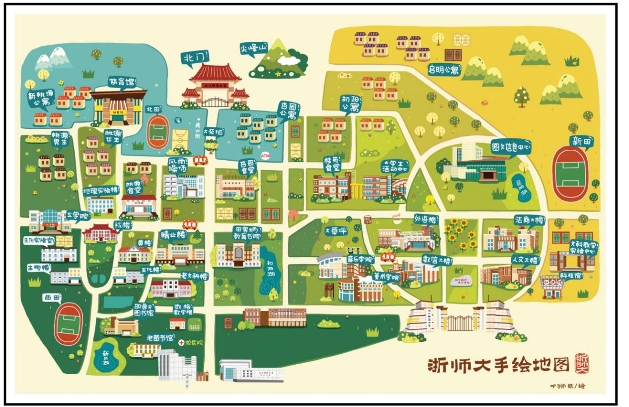杭师大地图图片