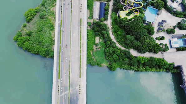 以后直接上高架,城区到南城只要5分钟丽水"机场大道"(桐岭路)快要