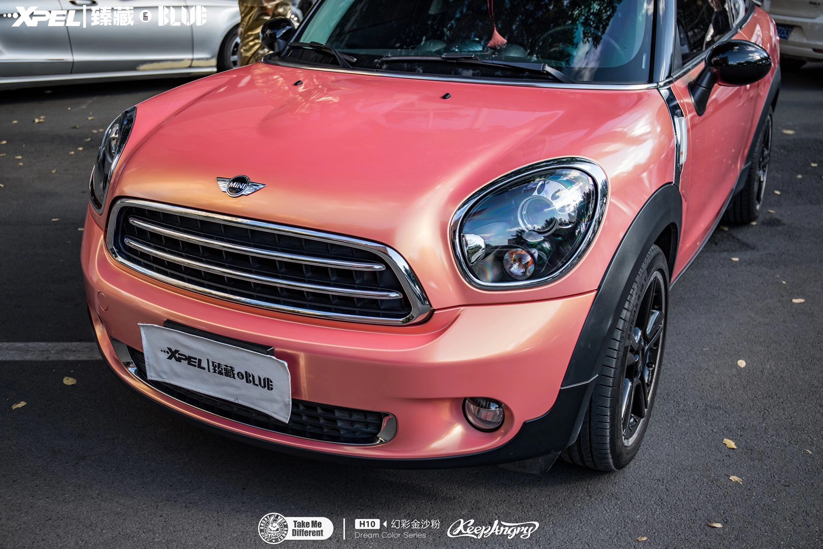 寶馬mini paceman -tmd潮牌改色膜幻彩金沙粉