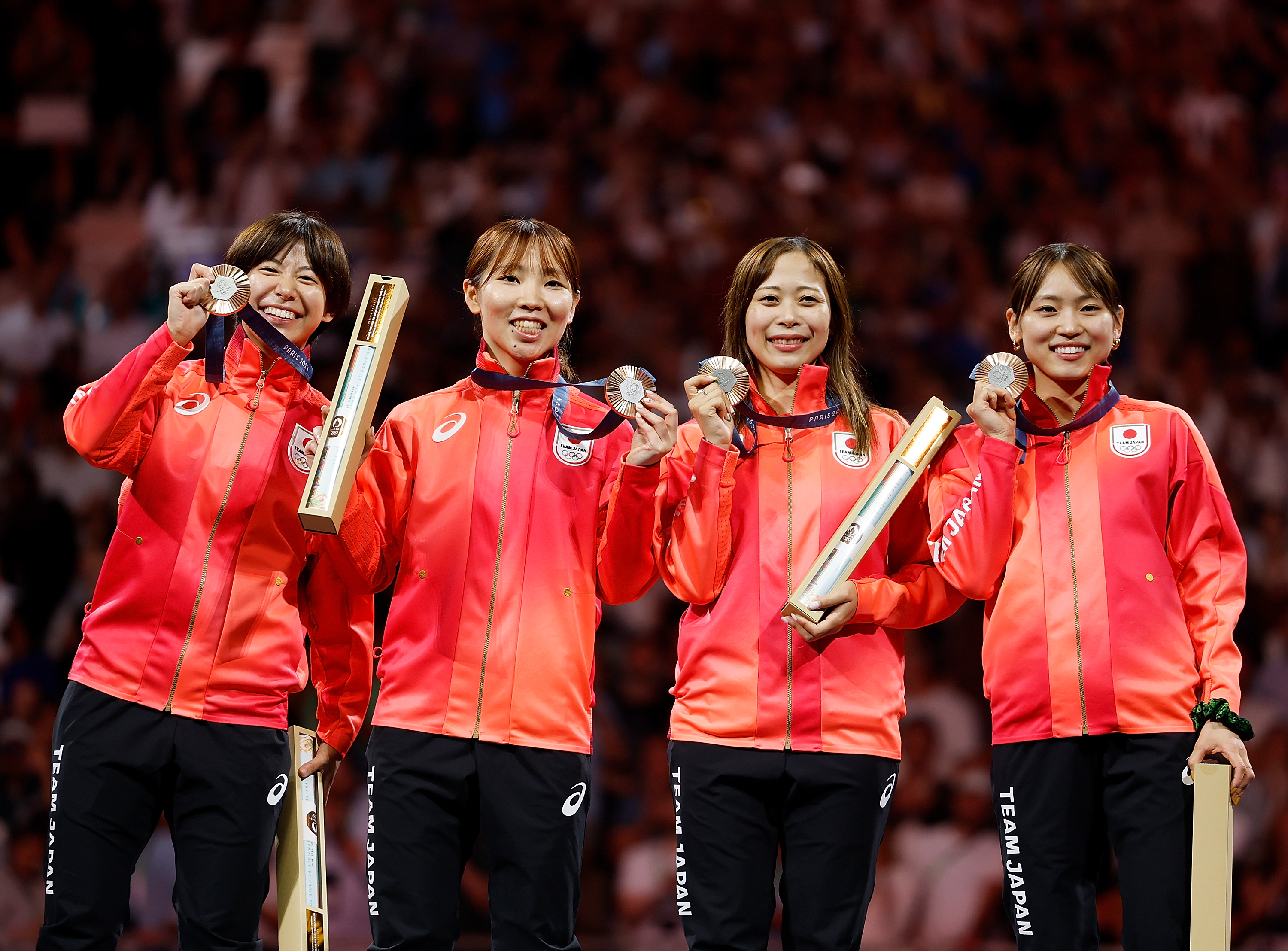 巴黎奥运会丨击剑——女子团体花剑铜牌赛:日本队胜加拿大队(2)