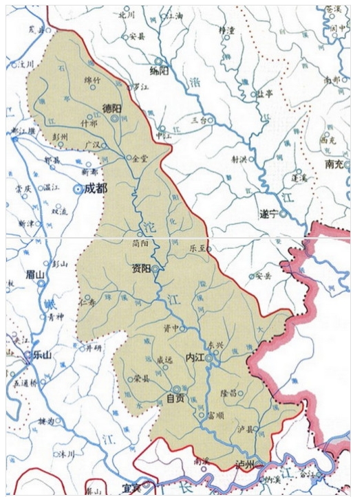 四川河流水系地图图片