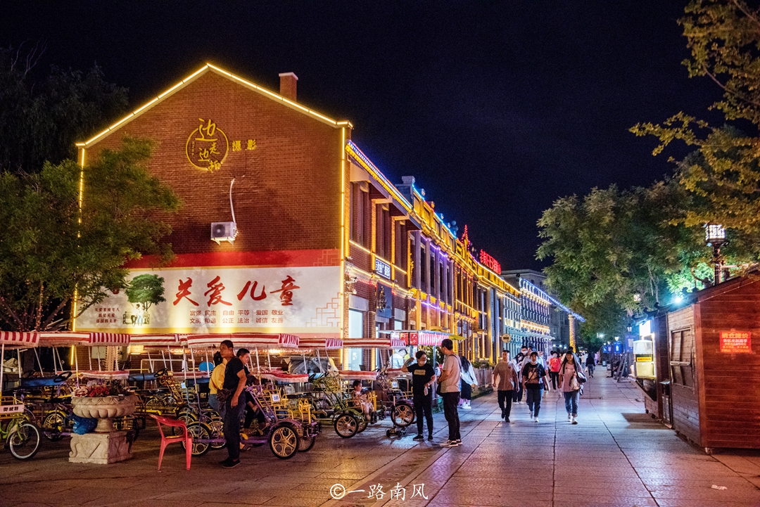 营口老街夜景图片图片