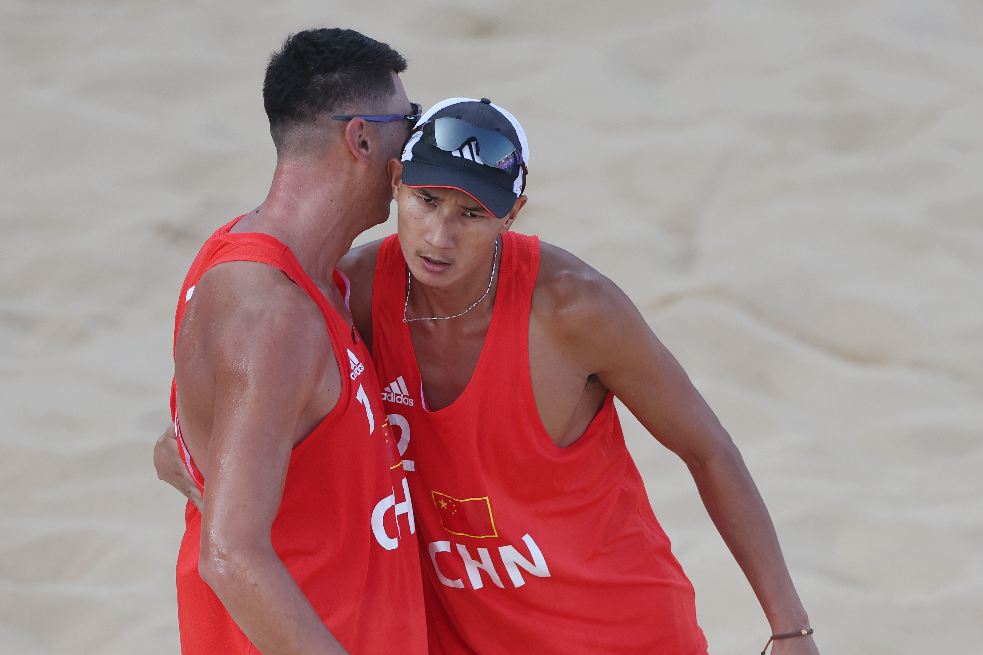 沙滩排球——男子金牌赛:中国组合获亚军