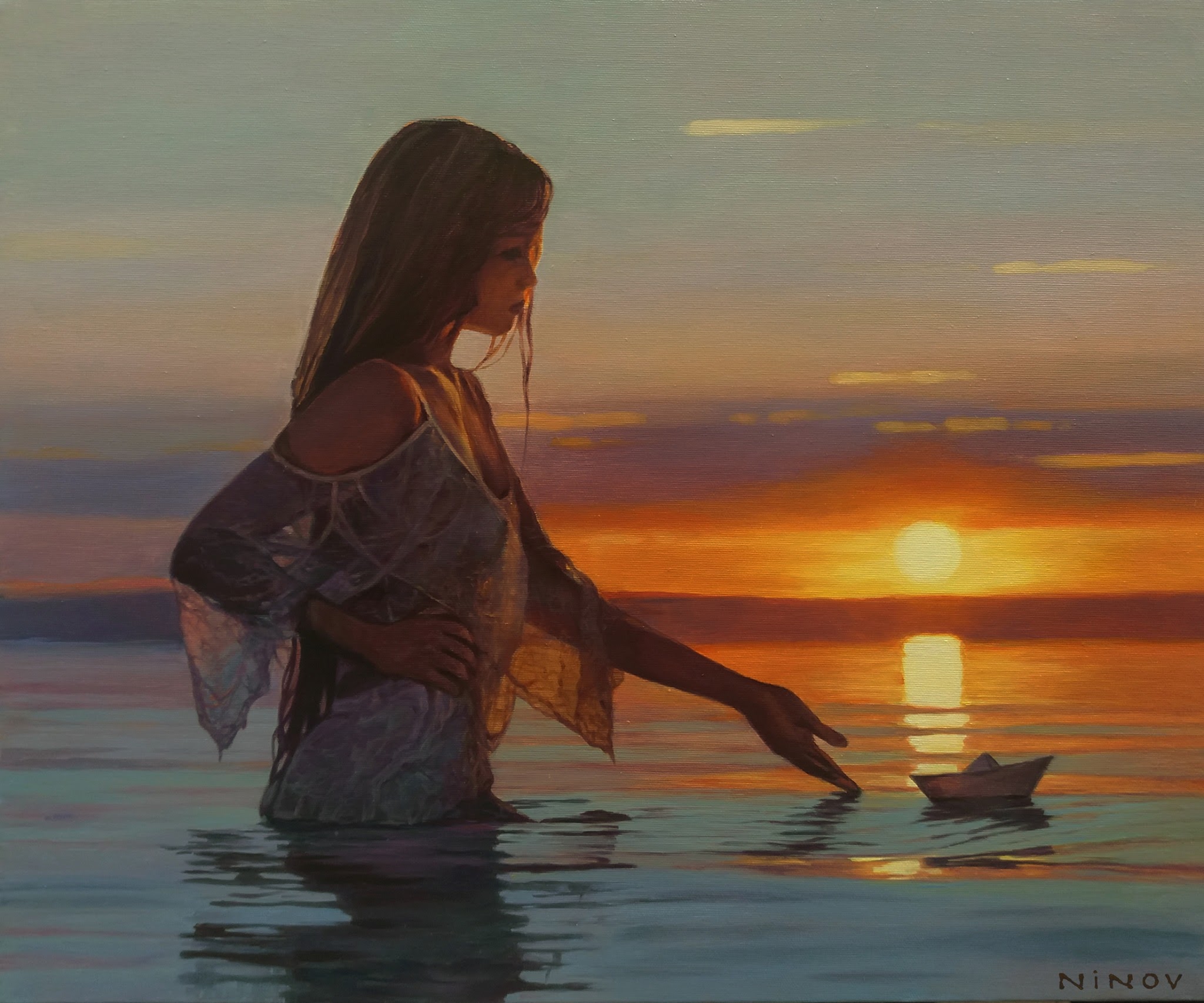 保加利亚艺术家尼古拉·尼诺夫油画欣赏