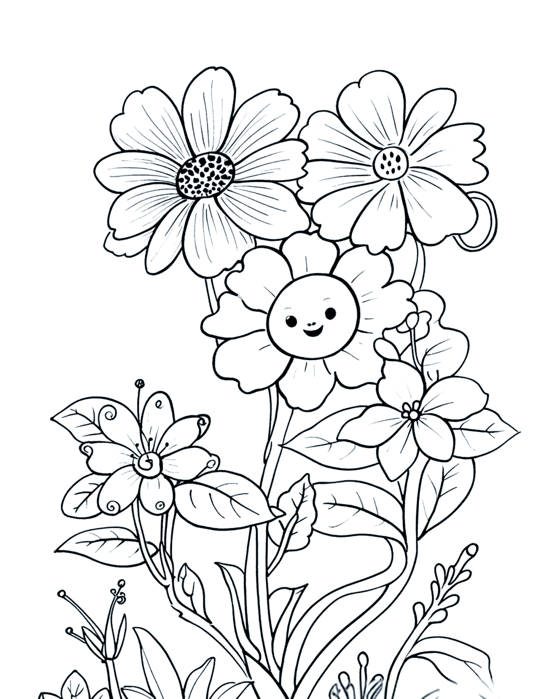 精选花卉线稿黑白简笔画线描作品,附详细绘画技巧解析