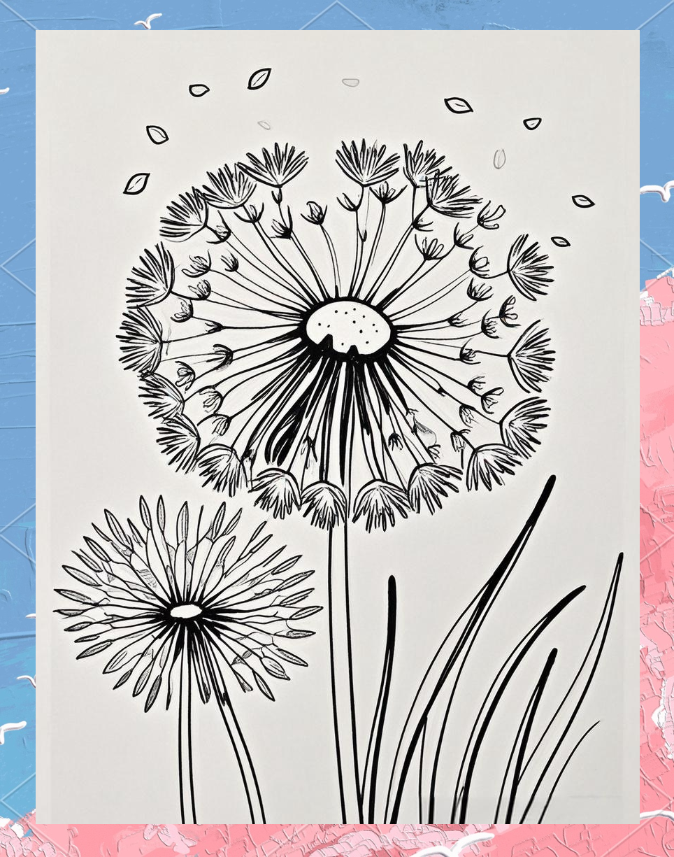 蒲公英线描的绘画技巧与心得分享