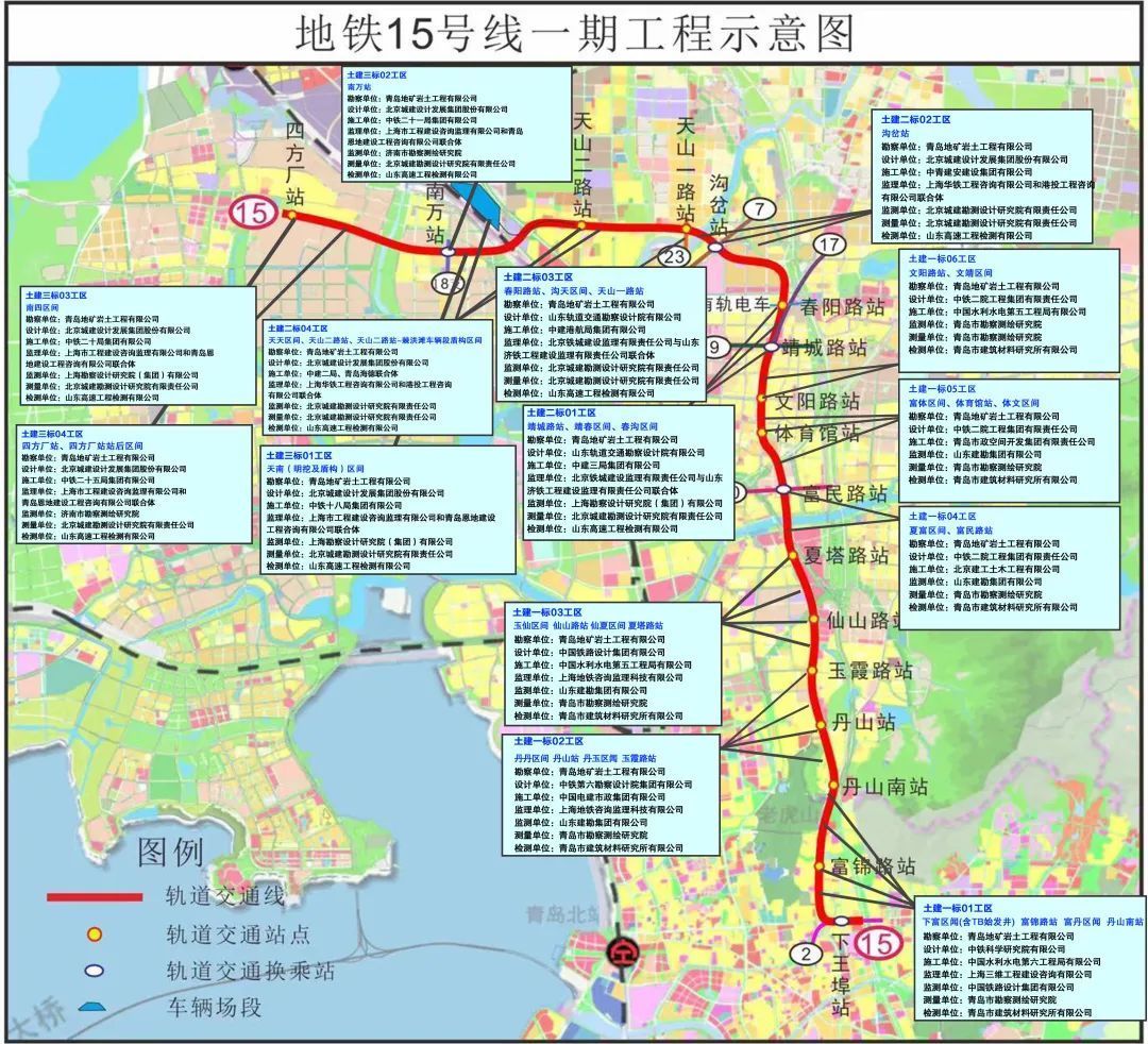 青岛地铁15号线路图图片