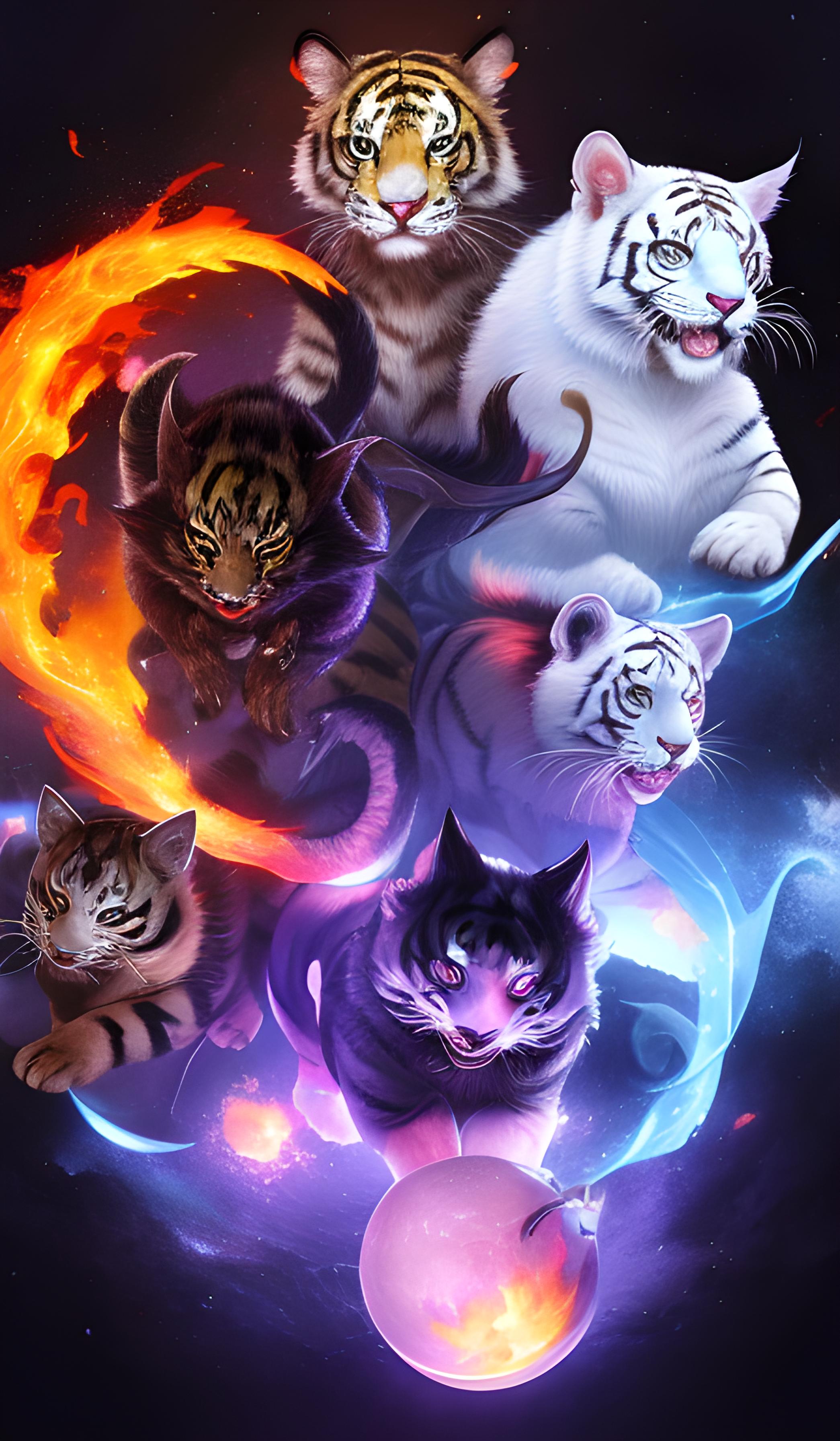 分享神兽龙虎系列手机壁纸4月11日