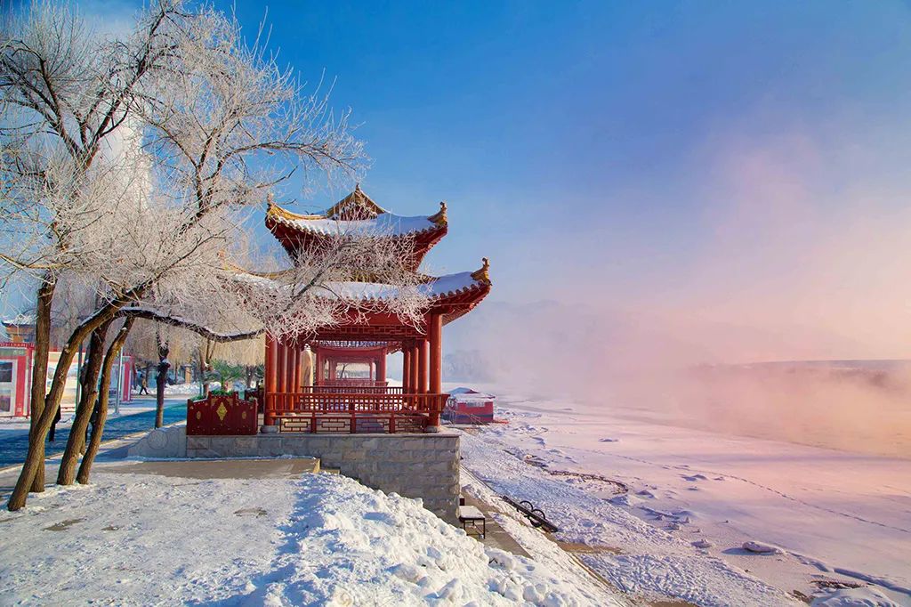 白山冬日美景养眼的手机壁纸来一波三