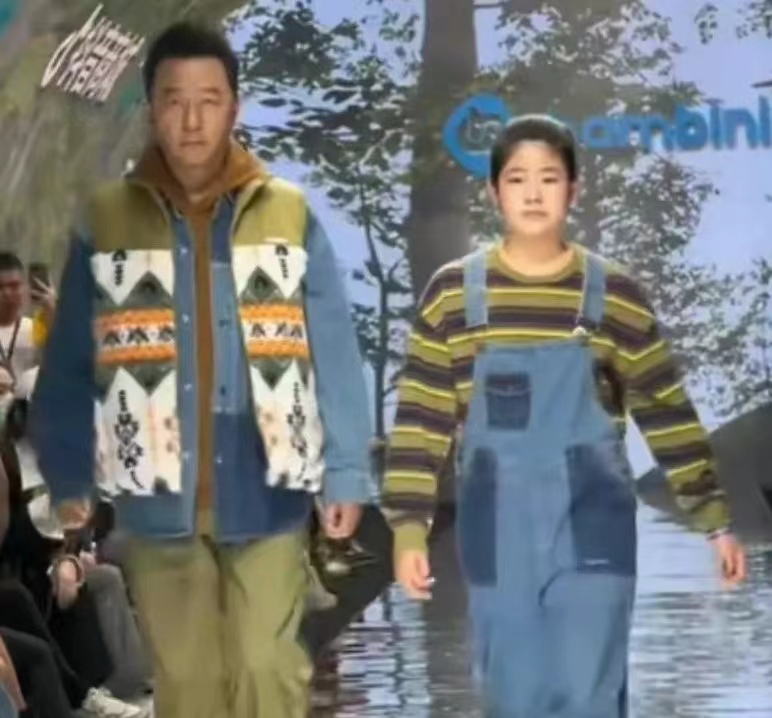 郭涛11岁女儿走秀,身高直逼老爸,哥哥石头超180,全家都是"巨人"