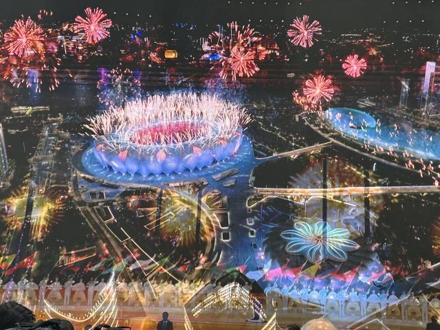 "数字"烟花绽放"大莲花"