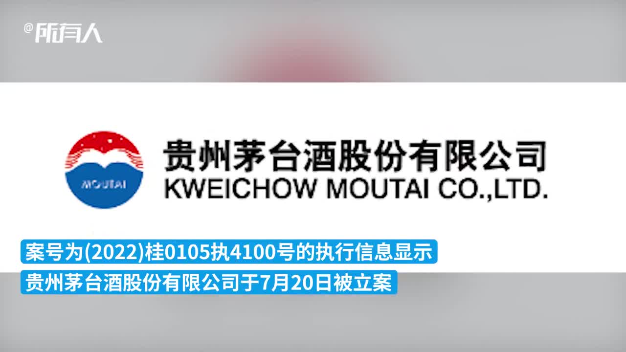 贵州茅台酒股份有限公司成为被执行人执行标的20万