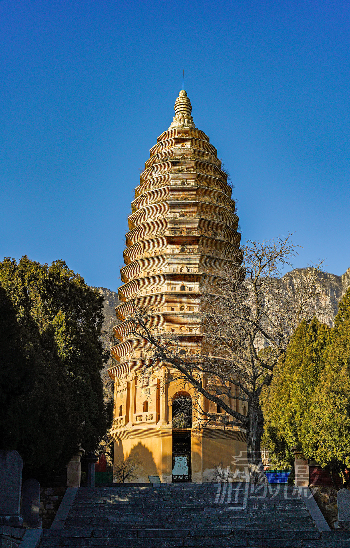 嵩岳寺塔图片平面图图片