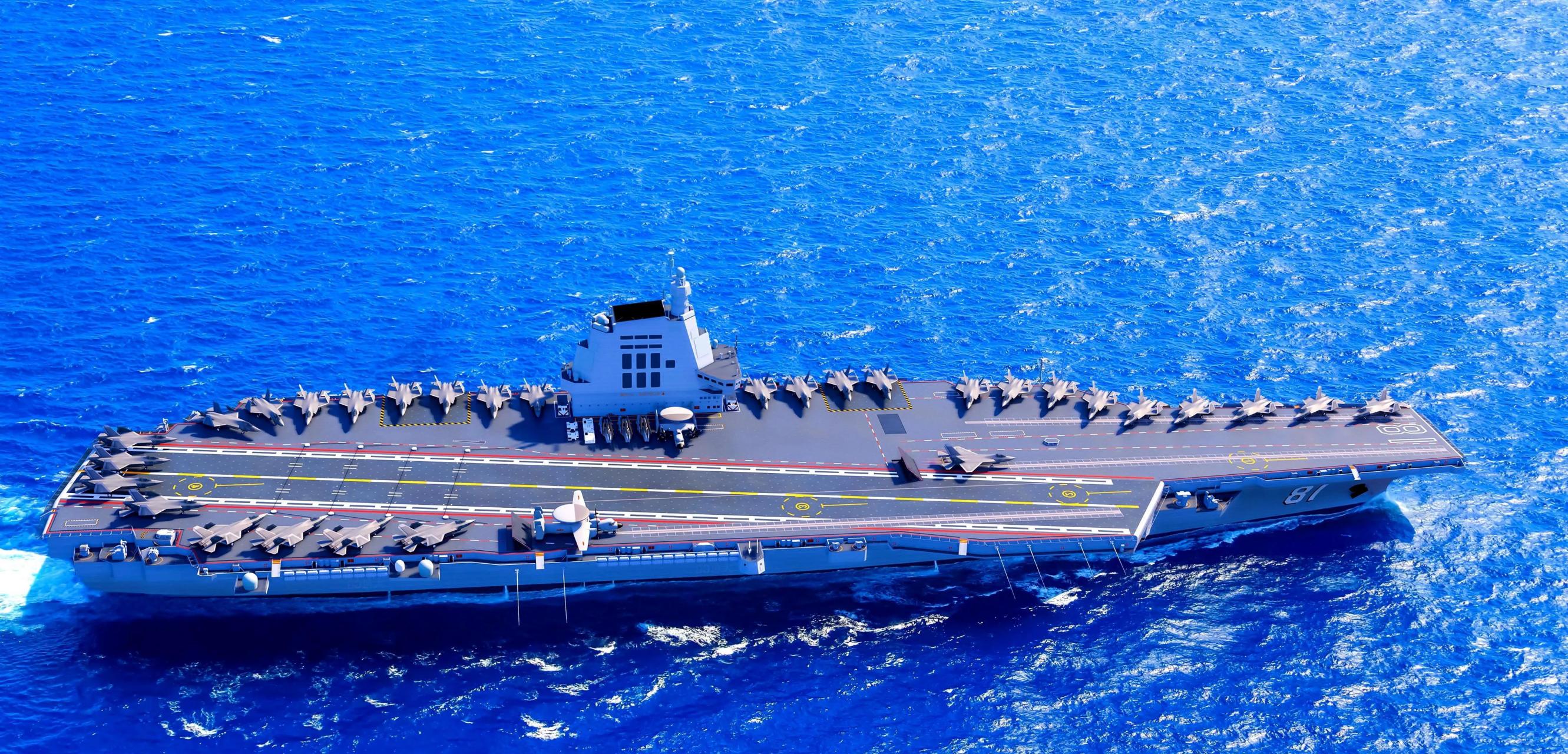 情报局幽默戏言:  一,福建舰重达八万吨,使鹰酱头疼了.