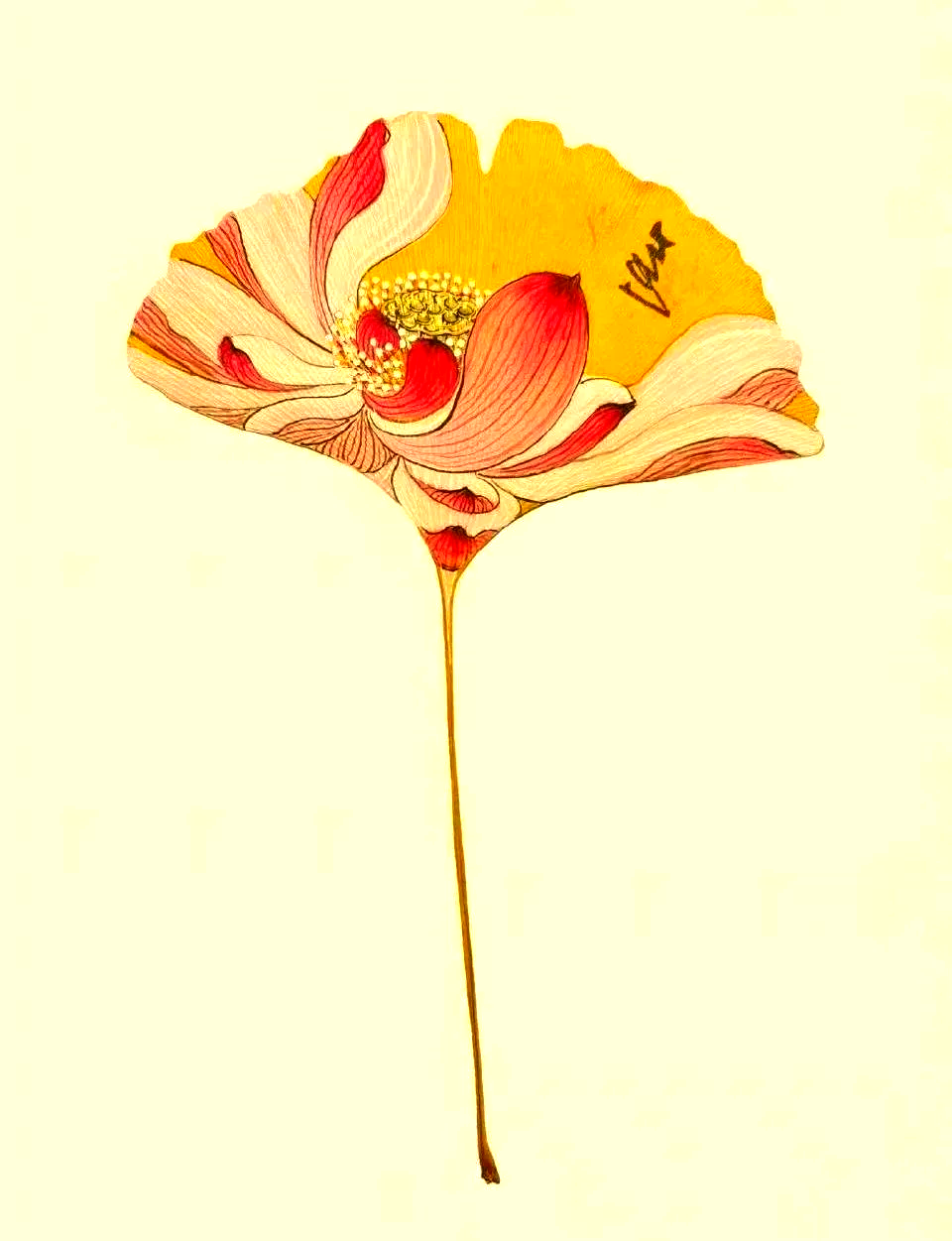 银杏叶上的书画之美,令人陶醉!