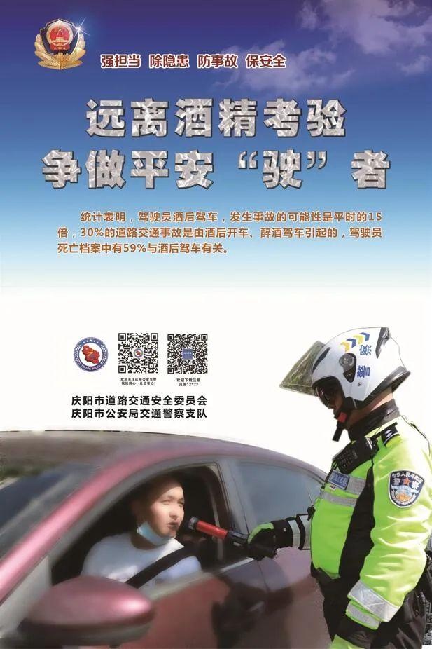庆阳公安交警交通安全宣传主题海报(二)丨强担当 除隐患 防事故 保