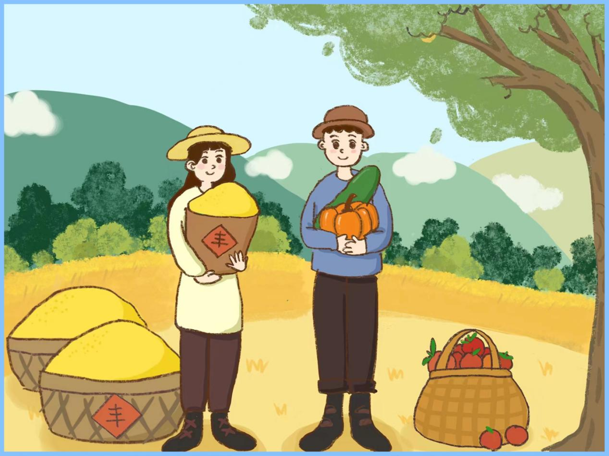 漫画|服务到田间,连山禾洞党员干部书写丰收画卷