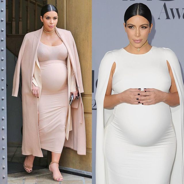 金·卡戴珊有多爱穿紧身裙?在孕期挺着大肚子也要穿,身材太棒了