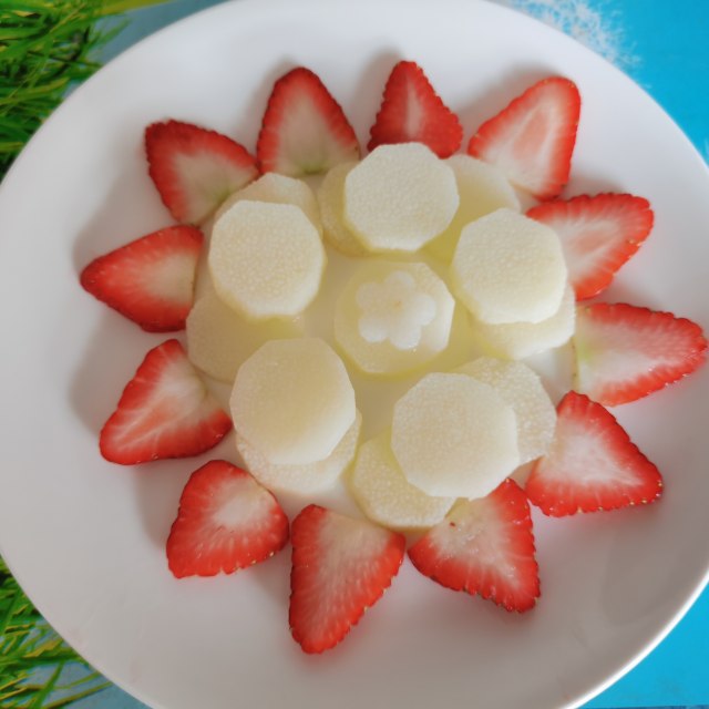 草莓山药,好吃好看的凉菜