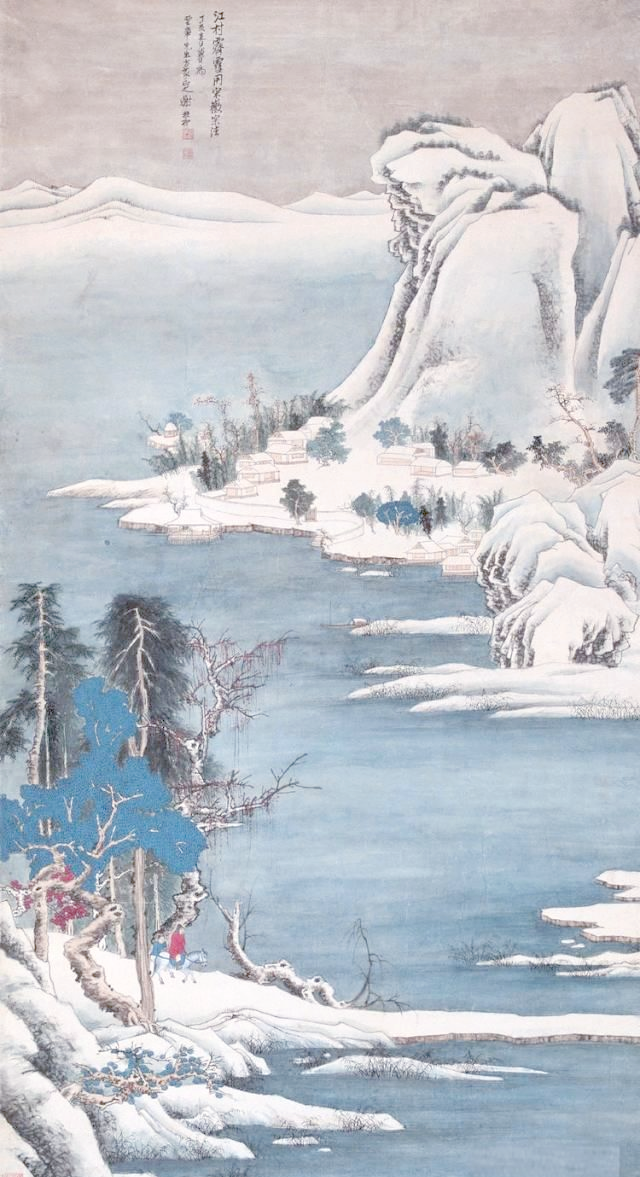谢稚柳的雪景山水画,美不胜收!
