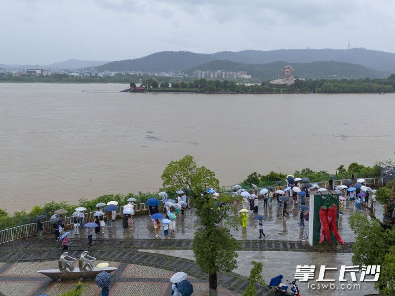 航拍|橘子洲被大面积淹没?假的!实景是这样