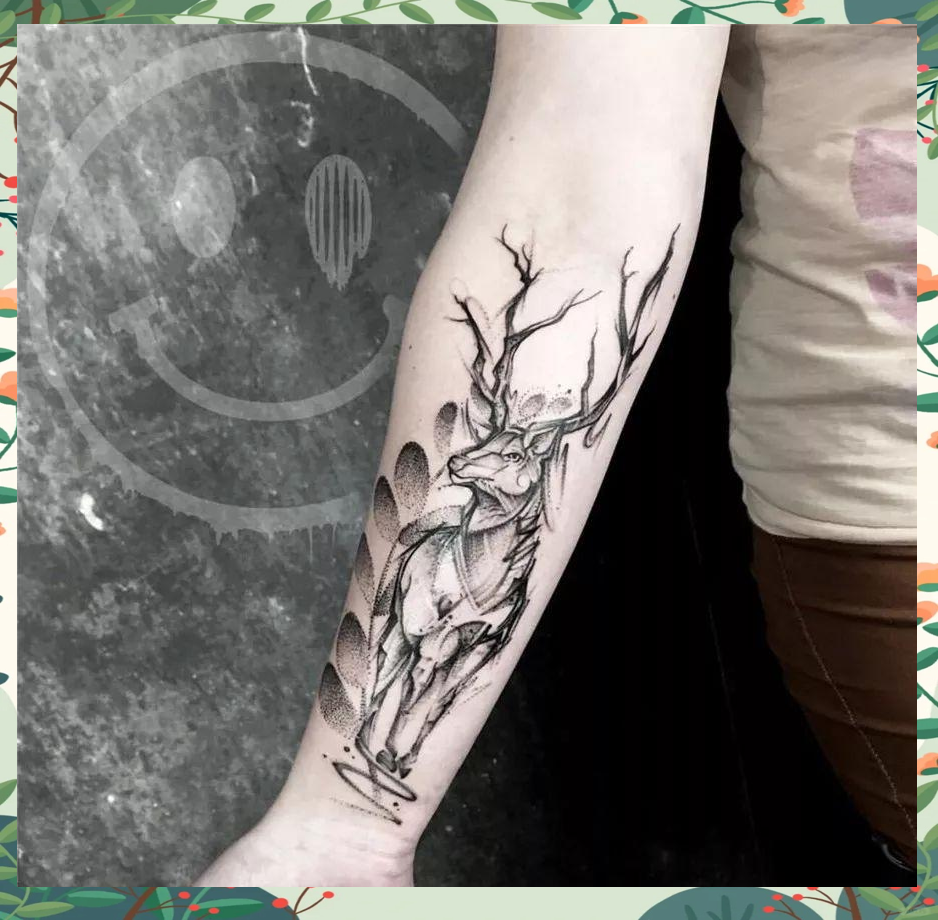 鹿纹身的深意:财富,长寿与神异庇护的象征