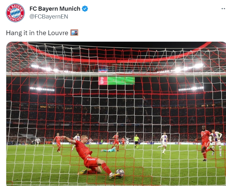 拜仁官推晒德里赫特门线解围图挂进卢浮宫