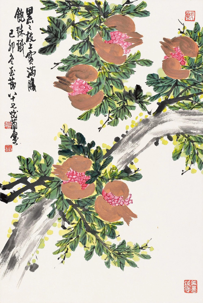 画家曹简楼花鸟画——水果和蔬菜