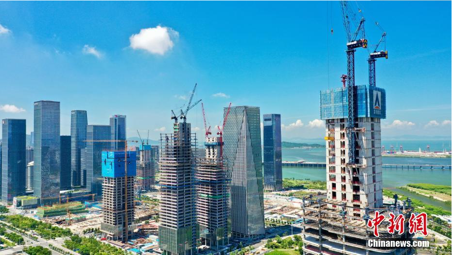 俯瞰深圳前海深港现代服务业合作区建设风貌
