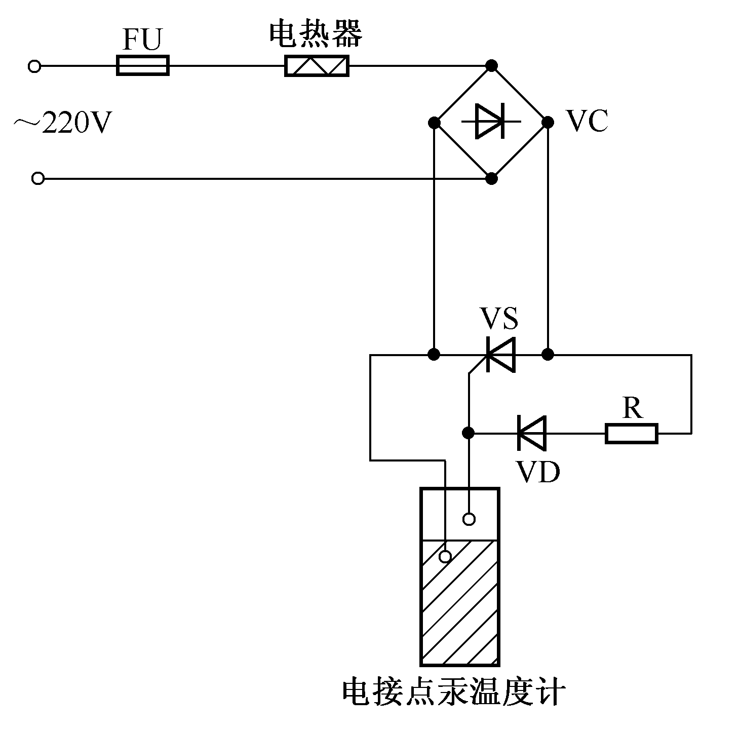 取暖器调温开关电路图图片