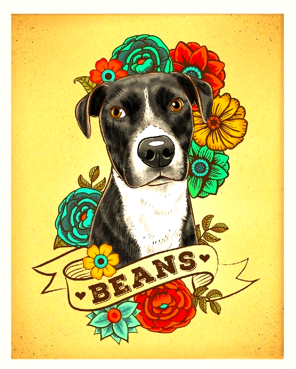 多种狗狗纹身设计,寓意忠诚与友谊