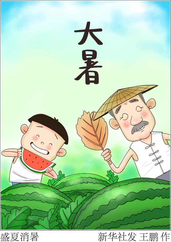 (图表·插画「二十四节气·大暑」盛夏消暑
