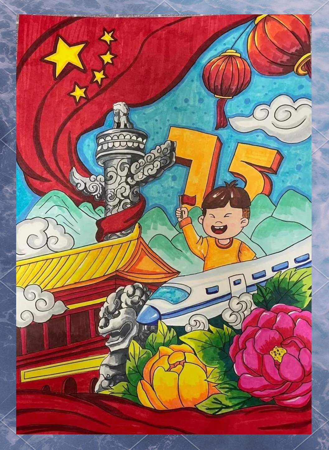 国庆节主题画创作指南:配色方案与详细步骤