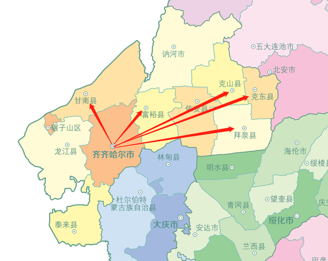 克山县乡镇地图图片