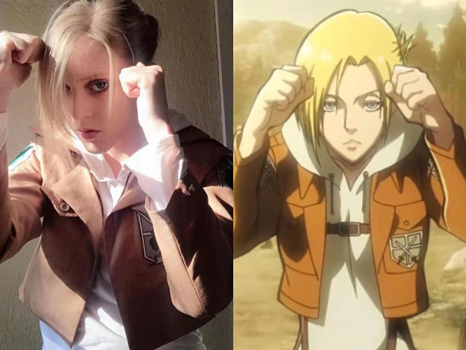 现实版的阿妮,cos女巨人毫无违和感,这是行走在现实中的角色吧