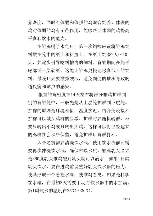 新杨黑蛋鸡饲养管理手册