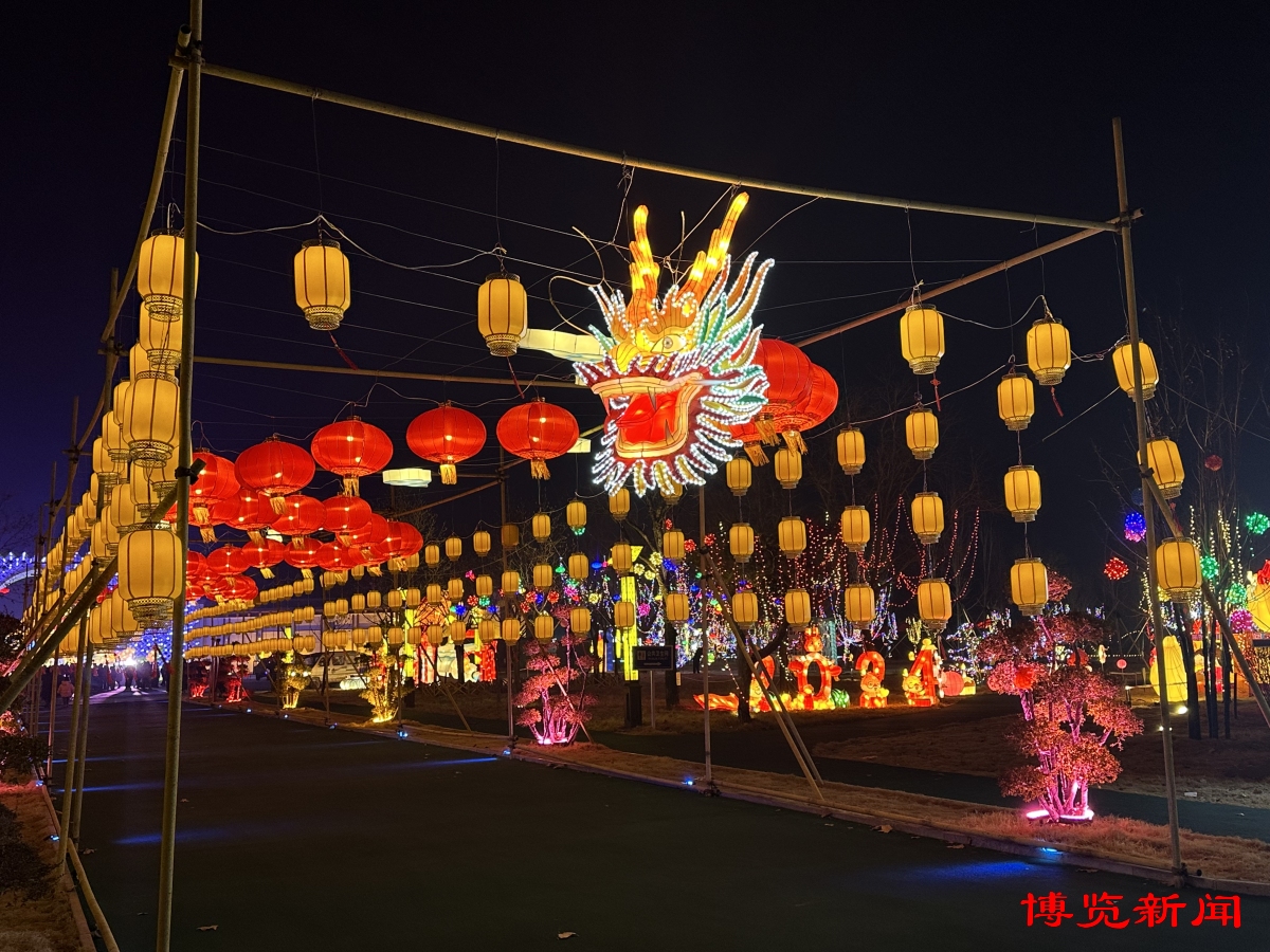 百组花灯照亮沂河之滨