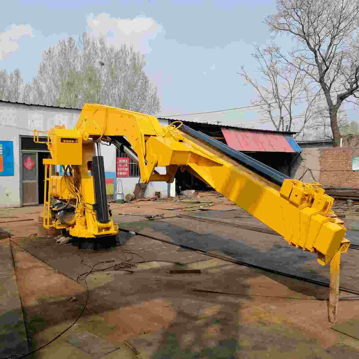 折臂吊 8吨起重 可随车安装 固定安装 液压伸缩吊臂 可折叠