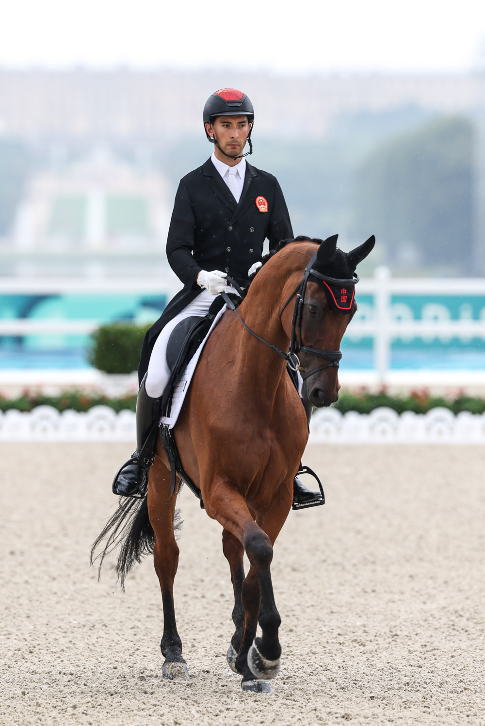 巴黎奥运会|马术——三项赛盛装舞步个人赛:中国选手华天参赛