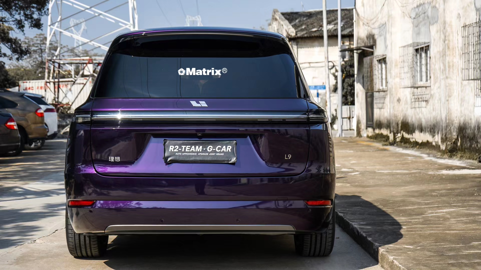 理想l9矩阵改色膜金属午夜紫,游走在午夜中的魅影