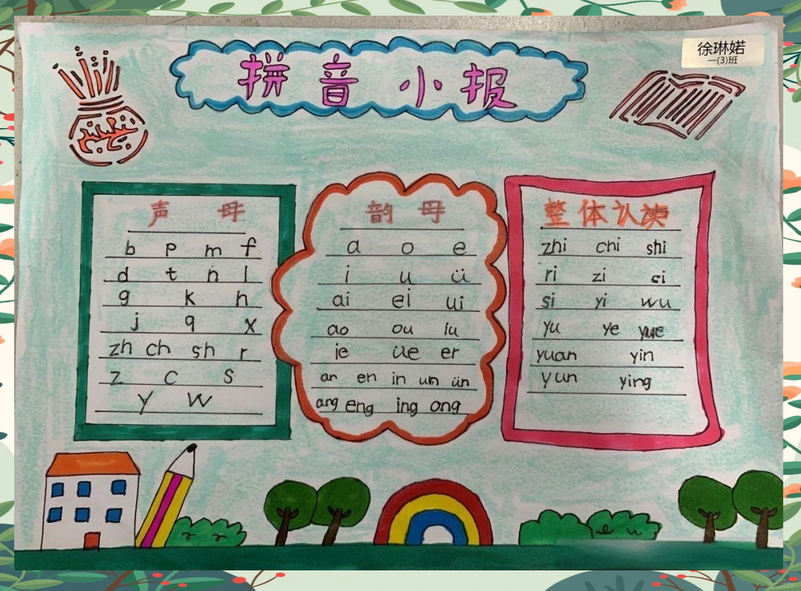 孩子们的拼音小报展:学习与创造的交响曲